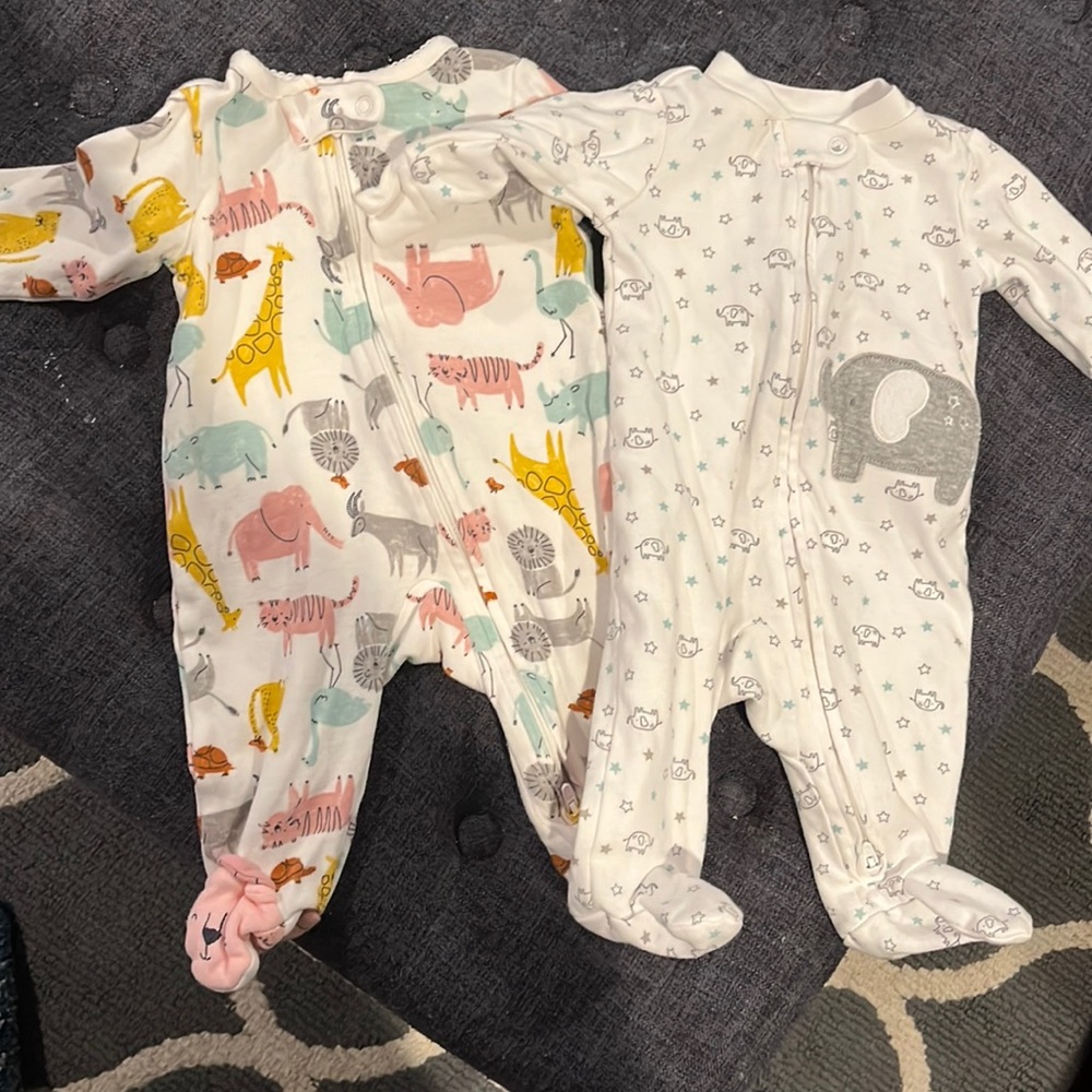 Pair of 3 month pajamas
